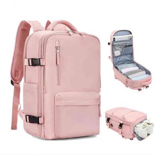 B722211# 15.6 Inch Pink Laptop Backpack With USB Waterproof