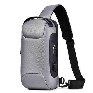 B689530 Waterproof PU Casual Dayback Chest Bag With USB