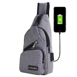 B37-0817 Waterproof Dayback Messenger Chest Bag With USB