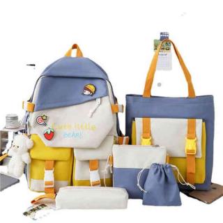 B36-2021 Casual Waterproof School Bag 5 in 1 Backpack