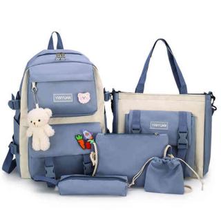 B36-389 Casual Waterproof School Bag 5 in 1 Backpack