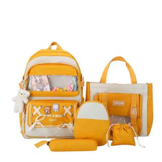 B36-563 Casual Waterproof School Bag Cute 5 in 1 Backpack