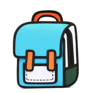 B1481023 School Bag Backpack 2D Drawing Cartoon