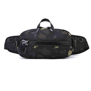 B76-2122 Waist Chest Bag Black Dayback Messenger